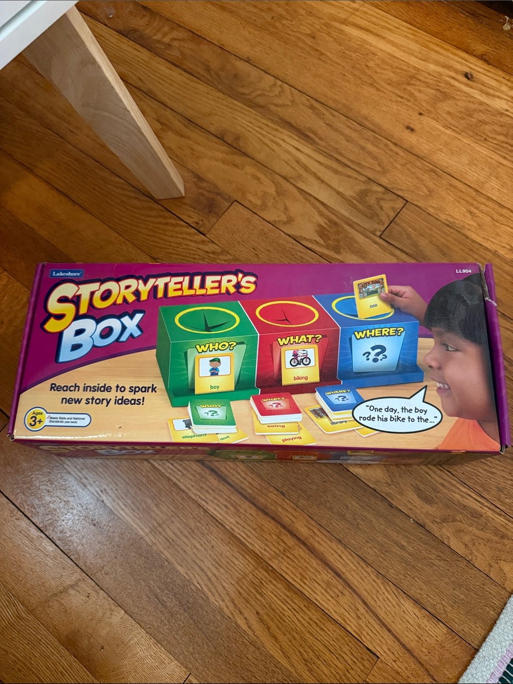 Lakeshore Storyteller's Box Kids Storytelling Game - Who? What? Where?